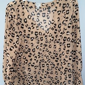 Cheetah Print Blouse